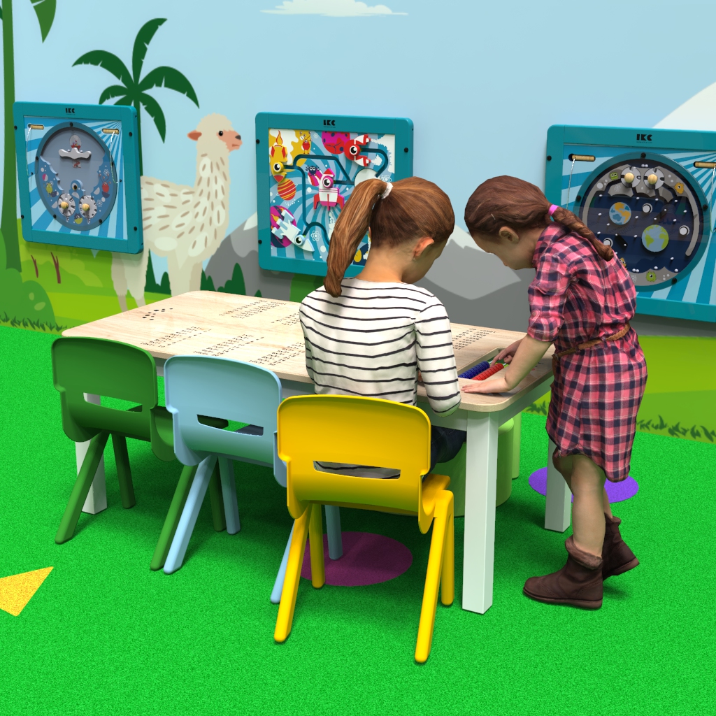 Esta imagen muestra une mesa infantiles| IKC mobiliario infantil