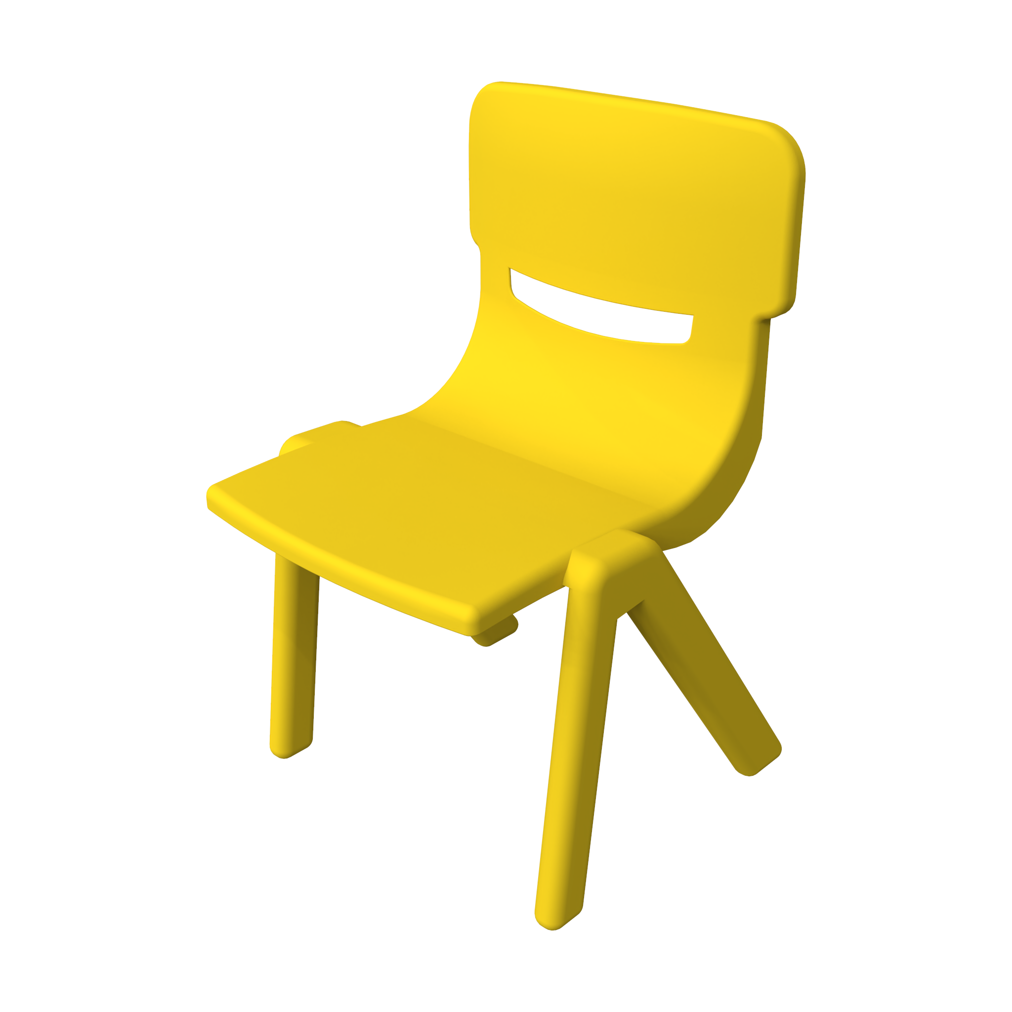 Esta imagen muestra un mobiliario infantil Fun chair yellow
