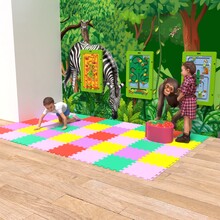 een puzzel vloer met puzzel stukken voor een zachte ondergrond en extra speelwaarde in uw kinderhoek